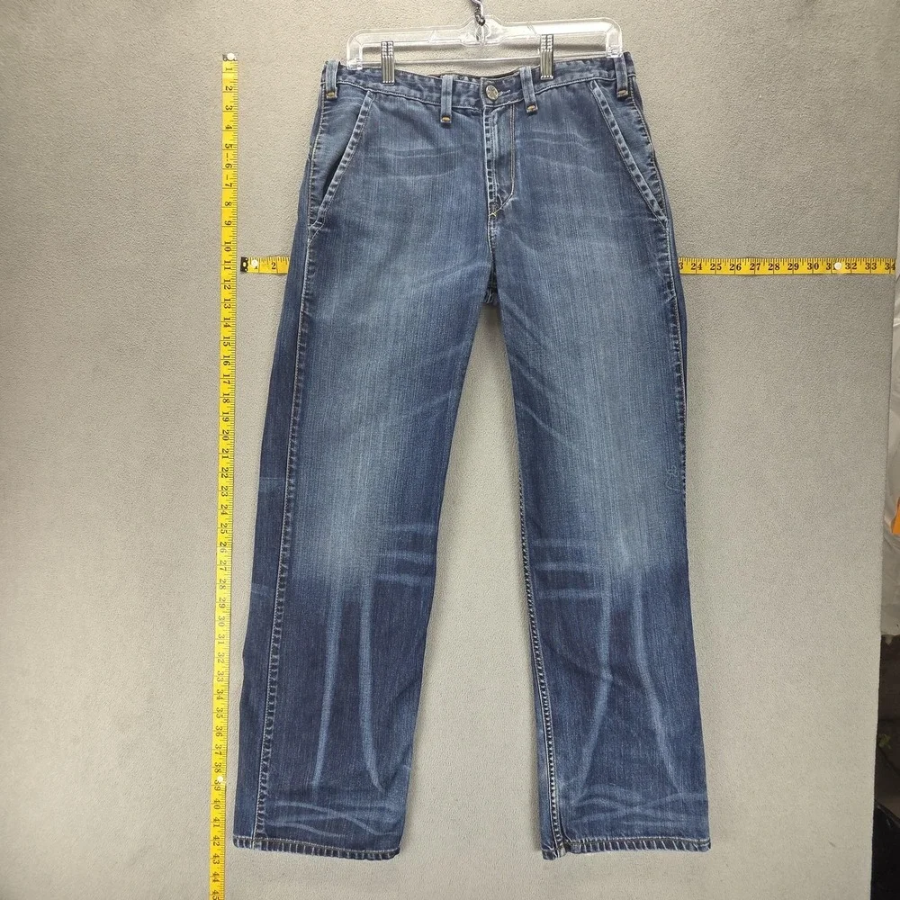 Vintage Levis Jeans Mens 31x32 Blue Two Horse Engineered Flap Pocket Honeycomb